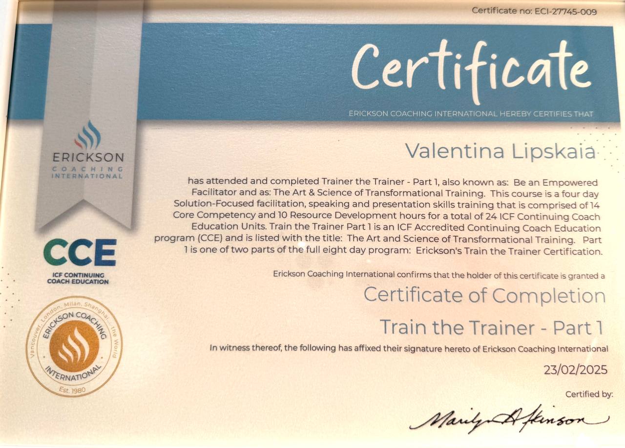 Train the Trainer (Part 1) (Erickson Coaching International)